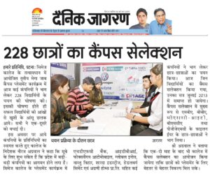 Campus Selection of 228 students