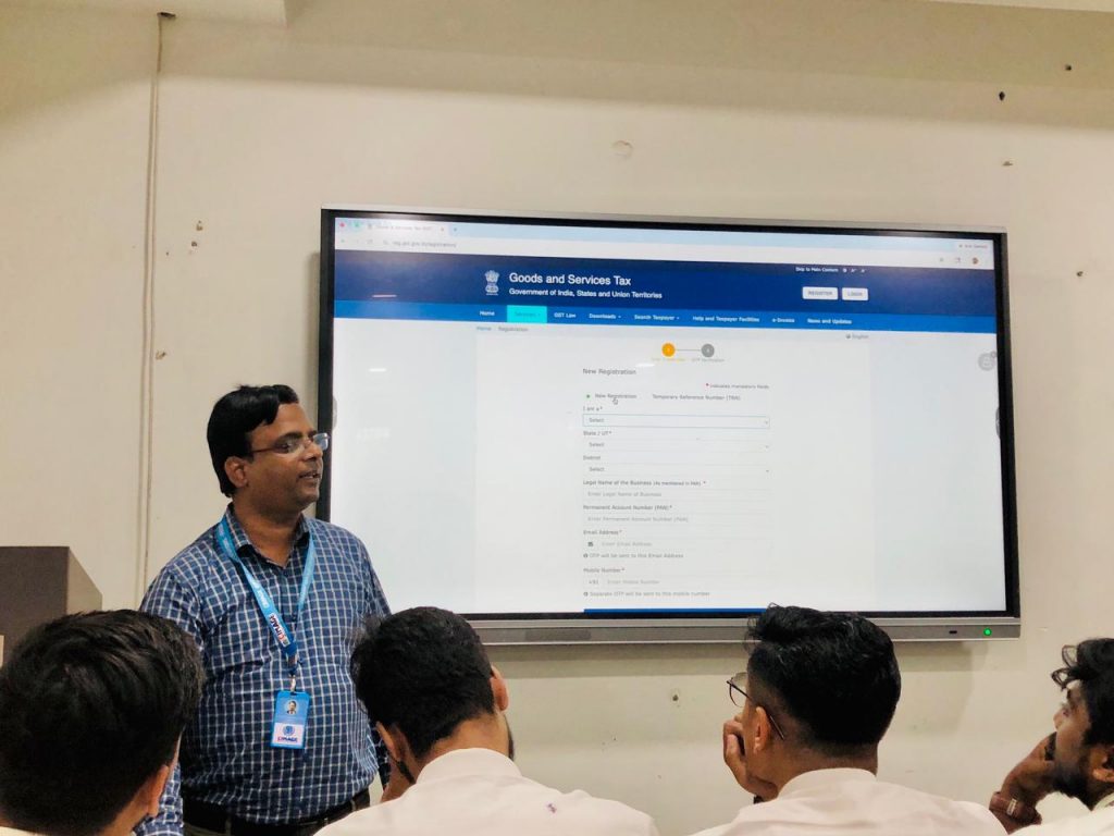 MBA students at CIMAGE — one of the best management colleges in Patna — attending GST Registration Workshop