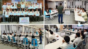 CIMAGE Group of Institutions students participating in Dainik Jagran's Abhimat: Youth Voices on Water Crisis discussion in Patna