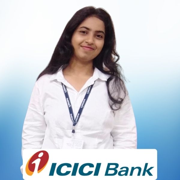 Nivedita Kumari B.Com (P) student of Cimage got Placement in ICICI Bank