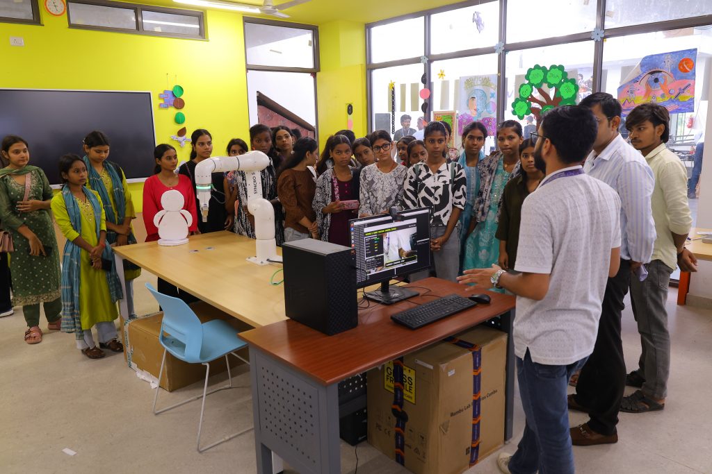 Student-built robots demonstrated at CIMAGE Weekend Fest 2026 showcasing AI, robotics, and automation technology in Patna