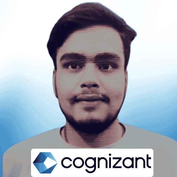 Vishal Kumar, a B.Sc. IT student at CIMAGE Group of Institutions, Patna, secured a placement with Cognizant Technology Solutions — one of India's top five IT companies. I'll add his role once you confirm it (the other Cognizant tiles are Analyst Trainee).