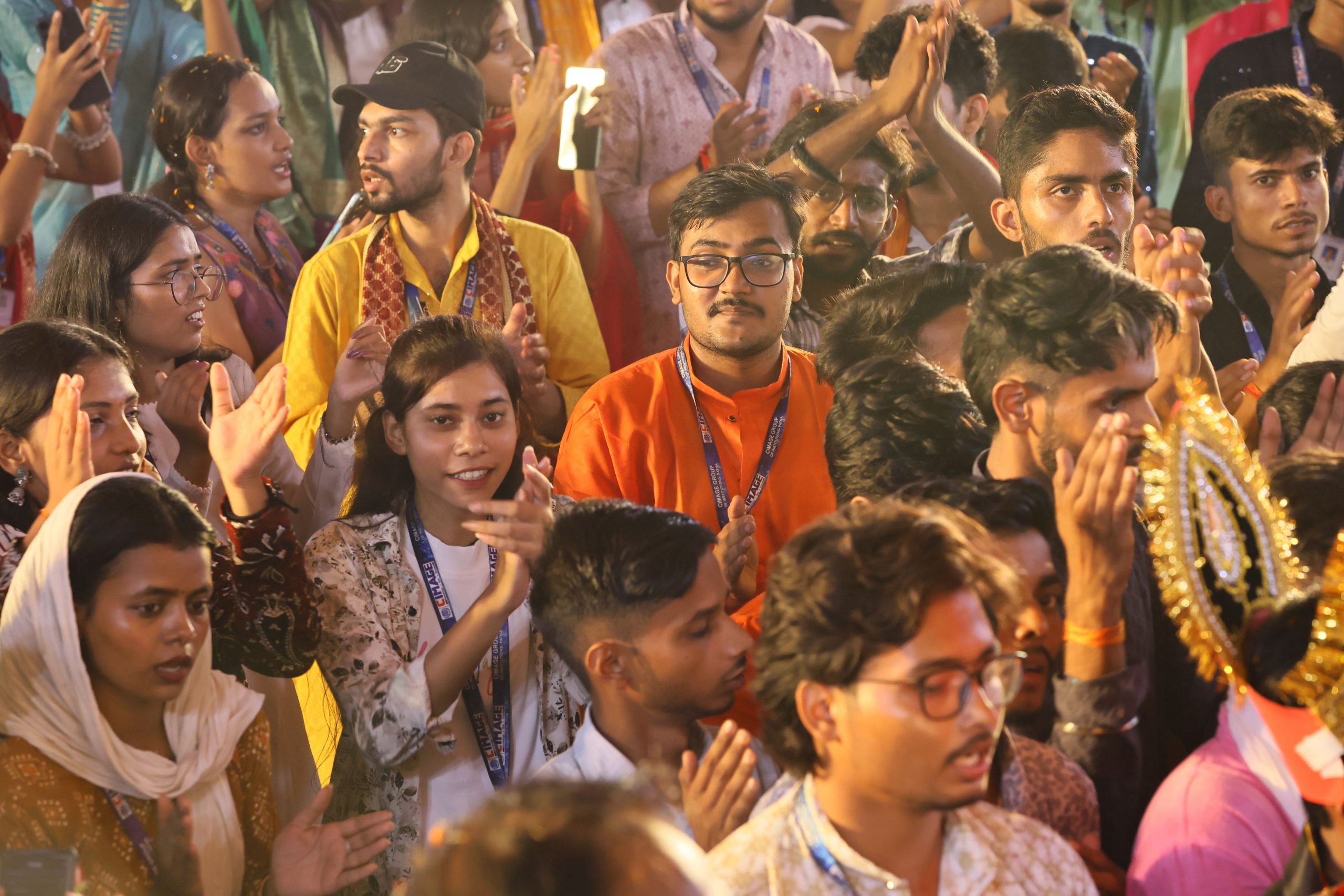 Devotional Aarti ceremony during CIMAGE Janmashtami celebration