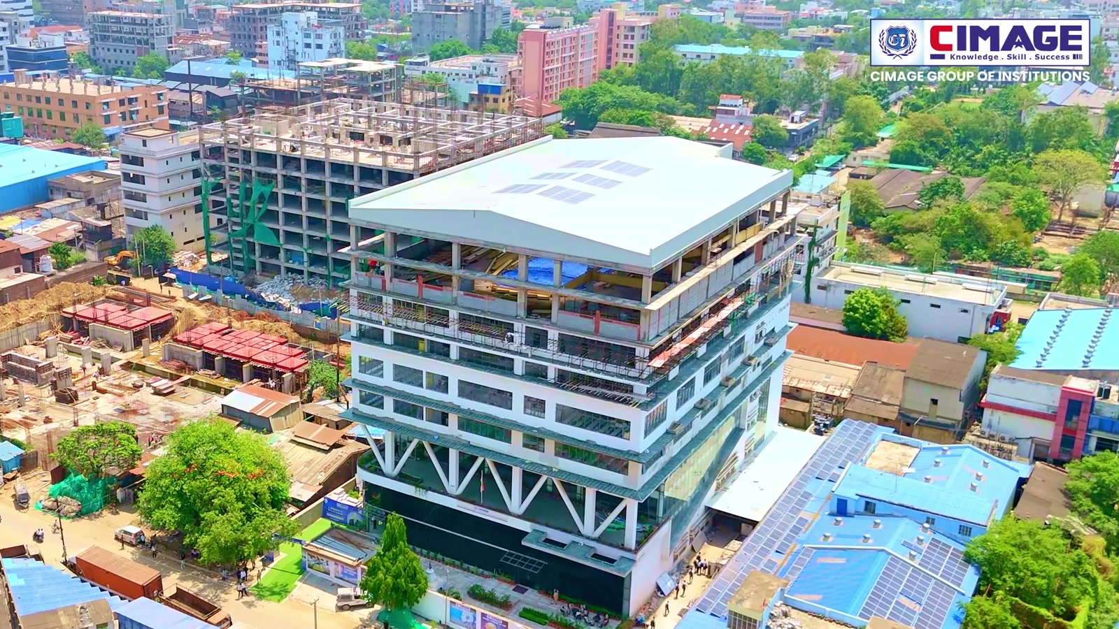 Aerial view of CIMAGE campus building in Patna