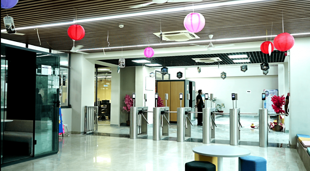 Turnstile attendance and entry system at CIMAGE Digital Campus